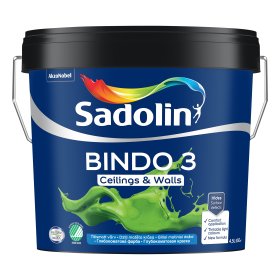 Dažai Sadolin Bindo 3, BW bazė (balta), 4,5l