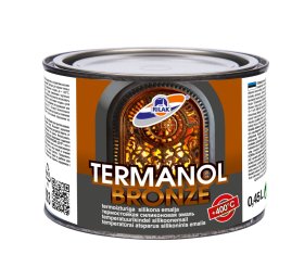 Karščiui atsparūs dažai Rilak TERMANOL (iki 400C), bronzos, 0.45l