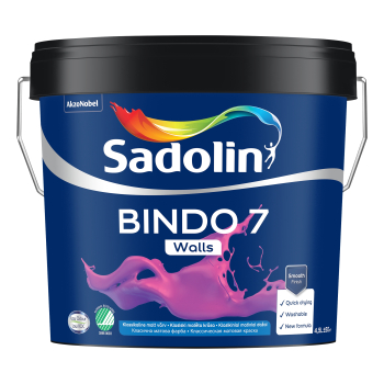 Dažai Sadolin Bindo 7, BW bazė (balta), 4,5l