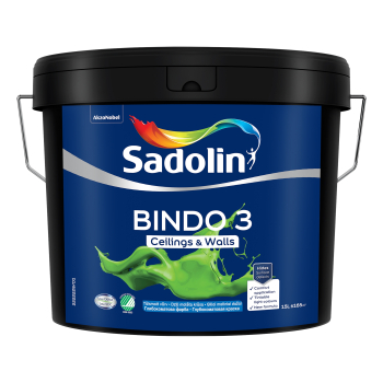 Dažai Sadolin BINDO 3, BW (balta), 15l